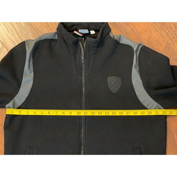 Puma Scuderia Ferrari Mens Full Zip Jacket Zip Pockets Black Size Large - Picture 5 of 9